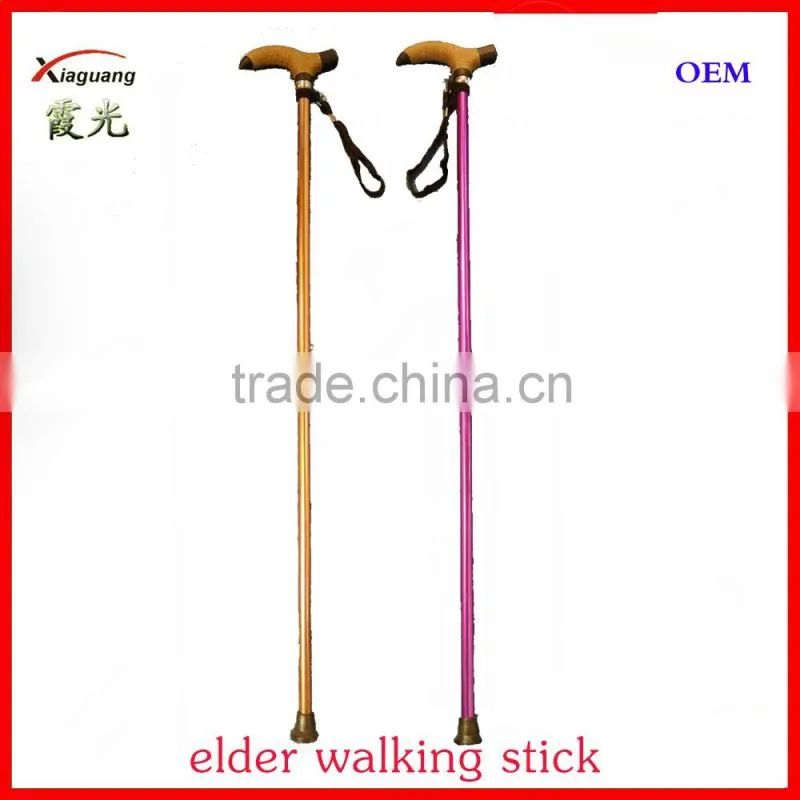 aluminum flared handle adjustable elderly old man folding walking stick for old people