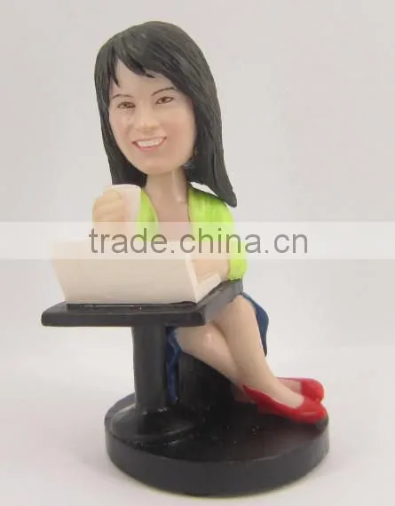 customize office lady resin figure