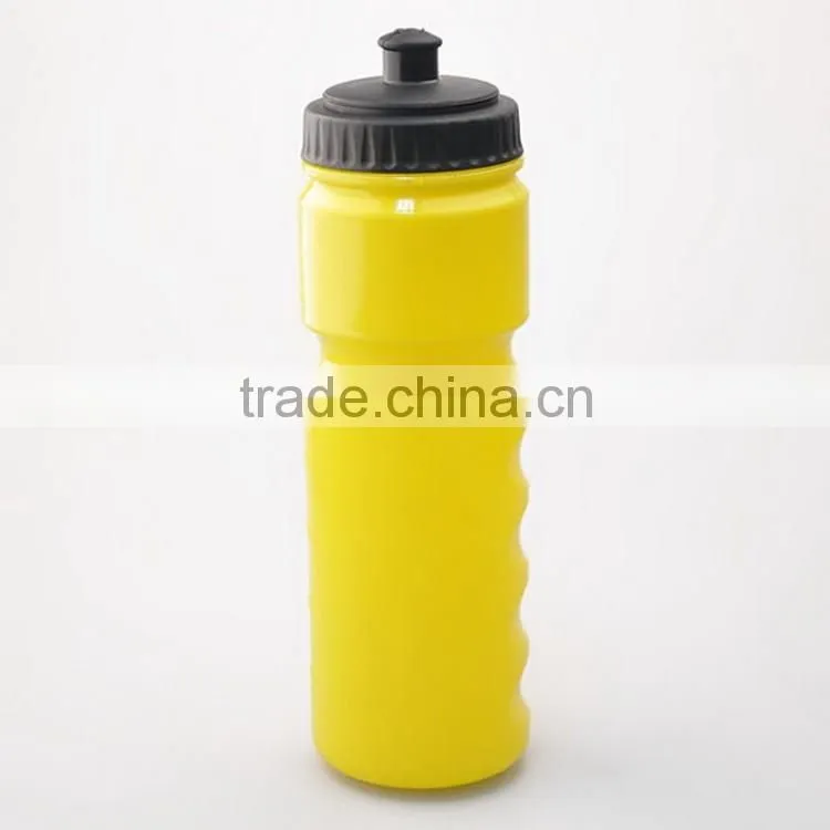 high quality yellow squeeze PE clear plastic drinking water bottles for travel