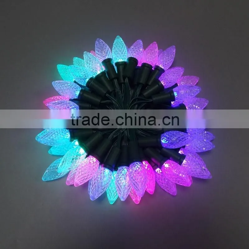 rgb full color c9 led christmas string lights