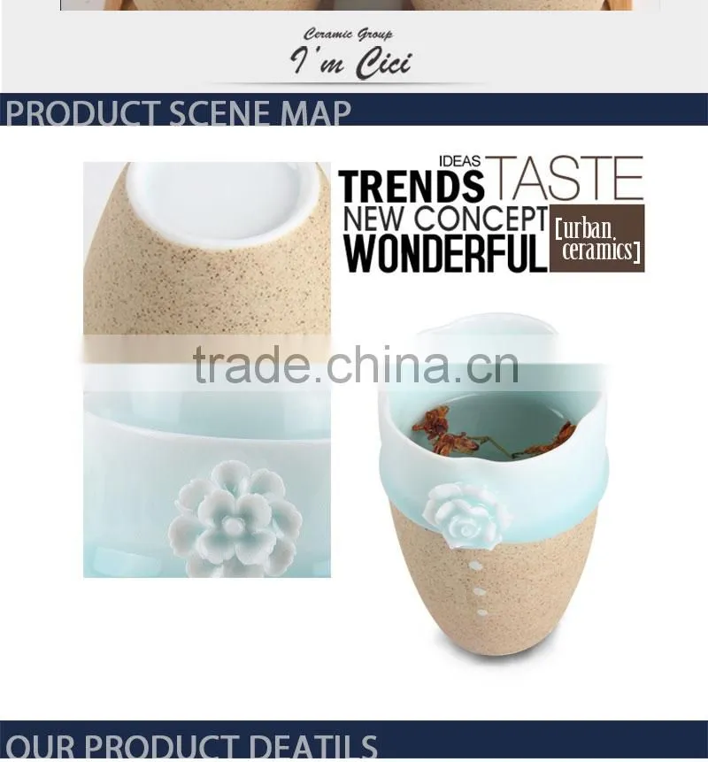 New product unusual blown and blue ceramic cups and mugs CC-C077