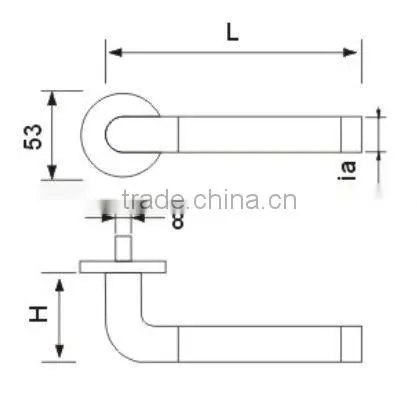 HL020 Stainless steel tube lever type Door handle