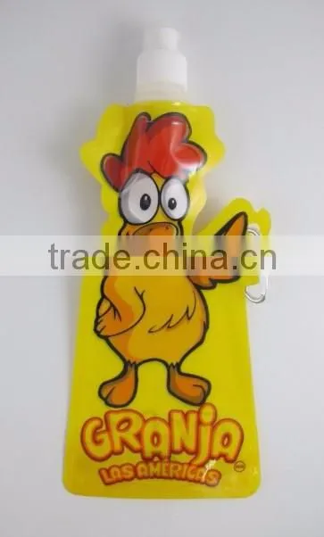Irregular shaped water bottle/foldable plastic water bottle