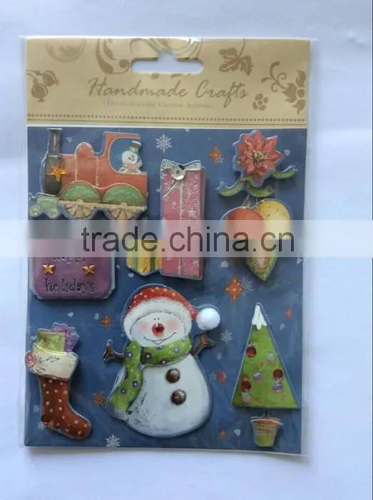 Chipboard sticker paper stickers for windows Christmas