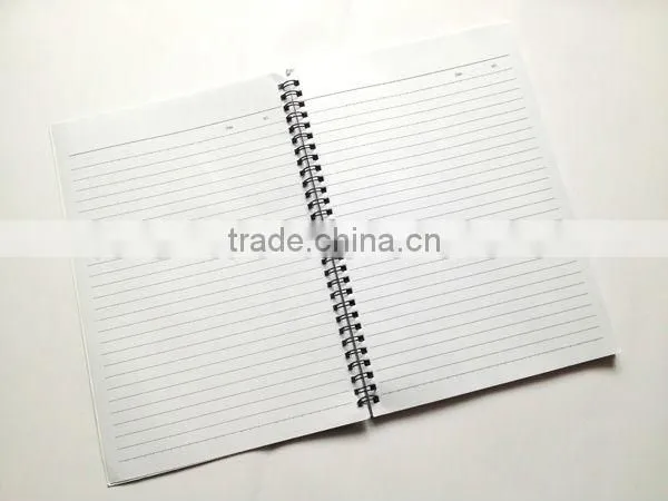 spiral notebook with stripe printing,paper notebook