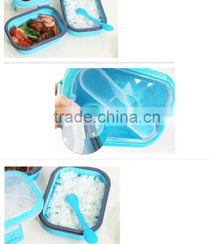 NEW 2016 2 Layer Rectangle Lunch Box Container Eco-friendly kid Lunchbox