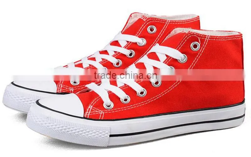 White Canvas Mens High Top Sneakers Fashion Casual Shoe Non Brand