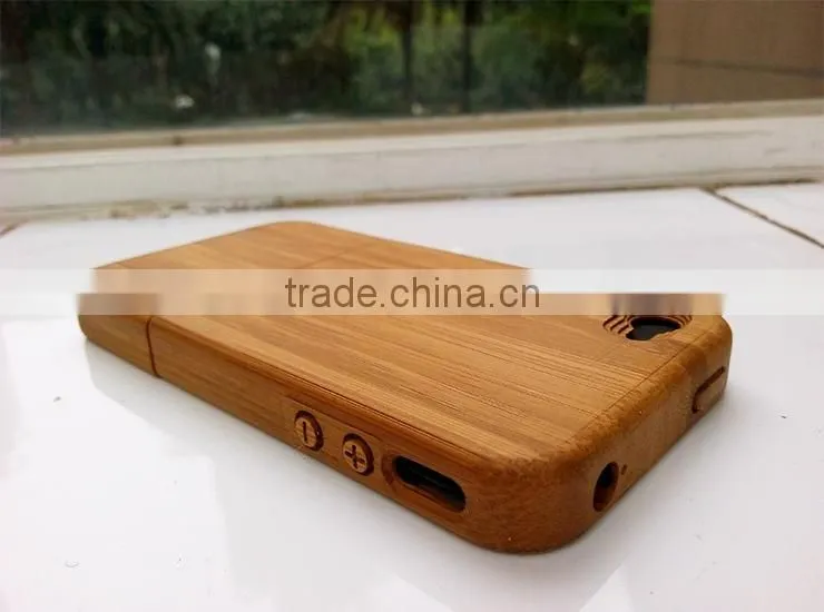 OEM Carbonized Bamboo Wood Cell Case for Iphone cover for iphone 5 two parts with press key