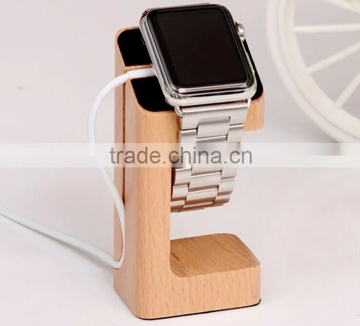 ECO-friendly Natural Wood Stand popular portable charger wooden stand for Apple Watch Stand
