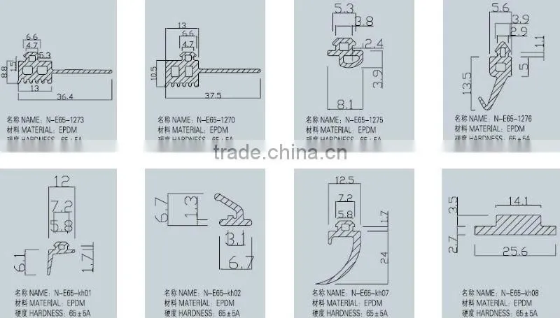 EPDM&Silicone rubber strip profile