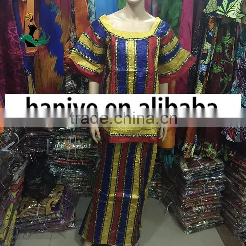 African bazin embroidery design dress 3XL blue high quality bazin rich clothes