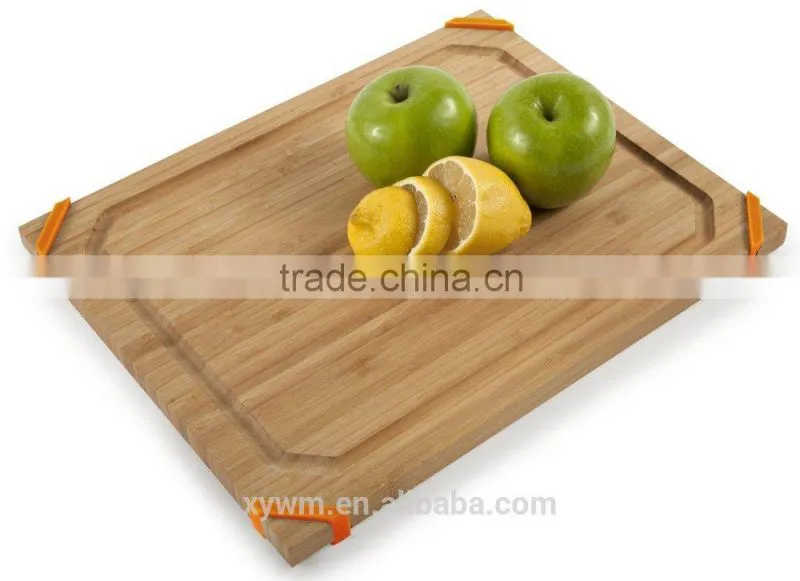 Bamboo silicone Corner Grip Cutting Board
