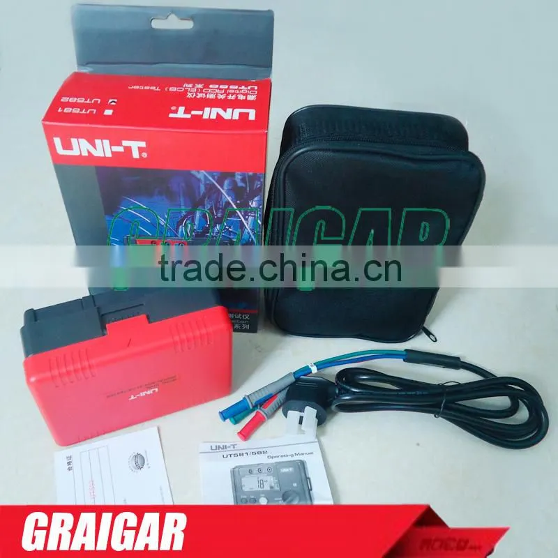 Digital RCD (ELCB) Testers UNI-T UT582 AUTO RAMP function Leakage Circuit Breaker leakage protection switch tester