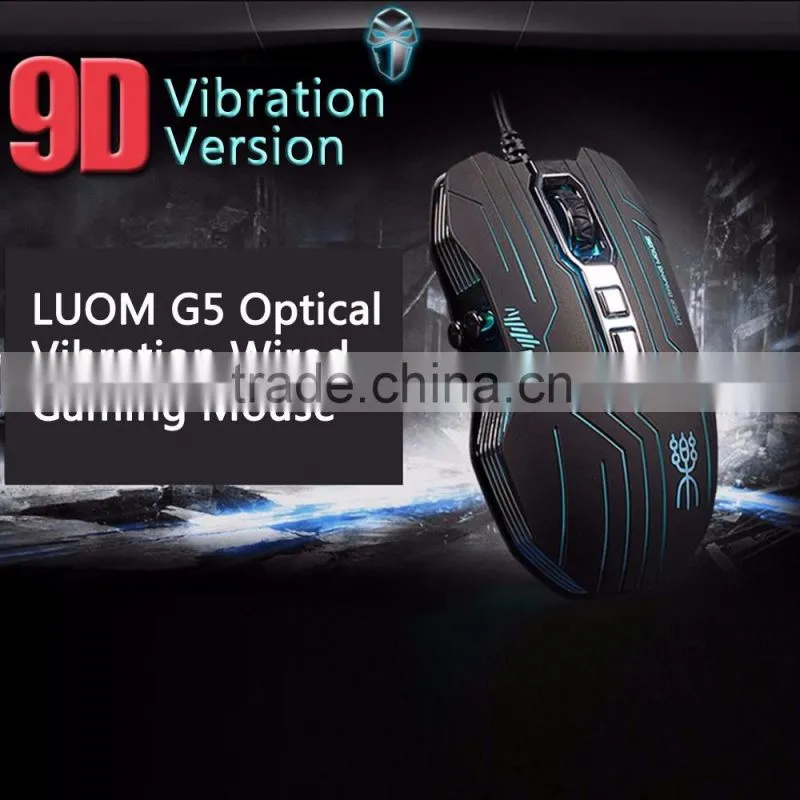 LUOM G5 3200DPI LED Optical 9D USB Vibration Wired Gaming Mouse
