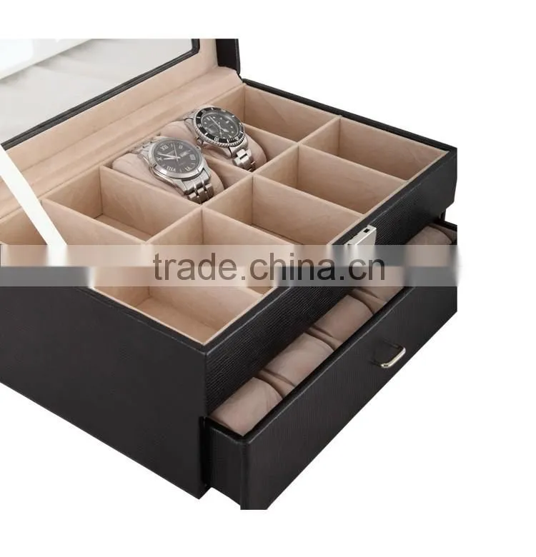Newly 2layer for popular watch box luxury of wood