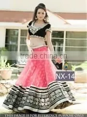 Jaunty Hot Pink Georgette Designer Lehenga Choli/Shop Latest Lehenga Style Sarees