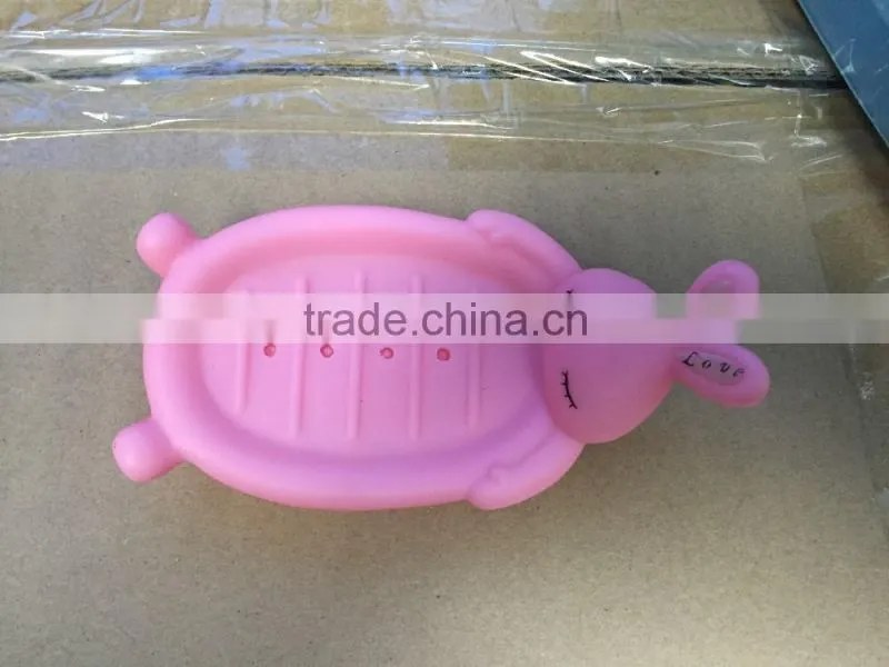 Pink Rabbit Soap Holder ,Custom Plastic Bath Toys