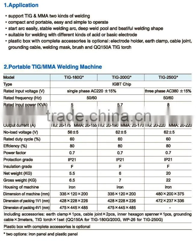 digital mma tig pulse tig 3 in1 portable inverter welding machines mosfet wsm tig 200