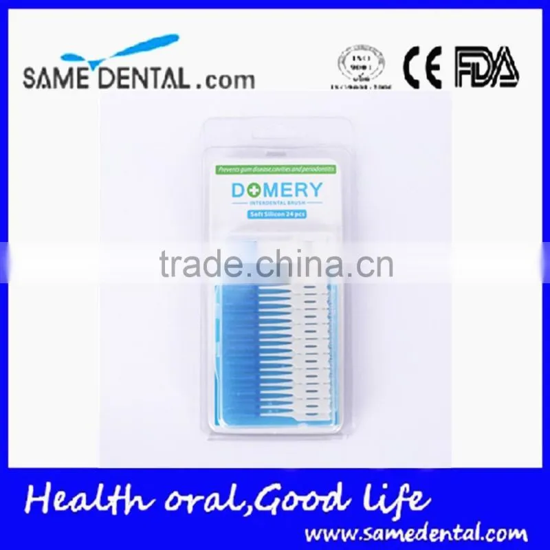 High quality silicon dental brush interdental 24pcs pack oral care FDA approved