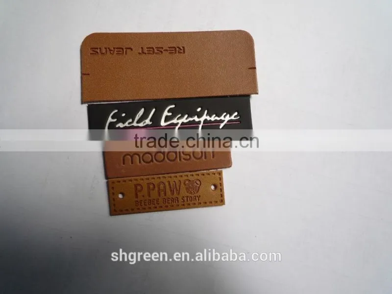 Silk screeen printing apparel leather patch