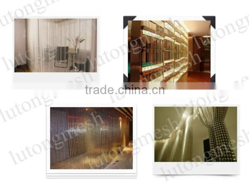 high quality stainless steel bead curtain for room divider