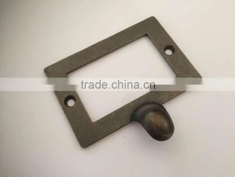 made in China furniture hardware zinc antique business card holder handles