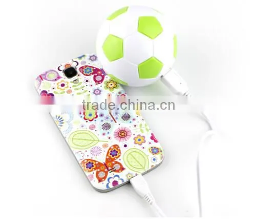 2600mah football portable iphone charger