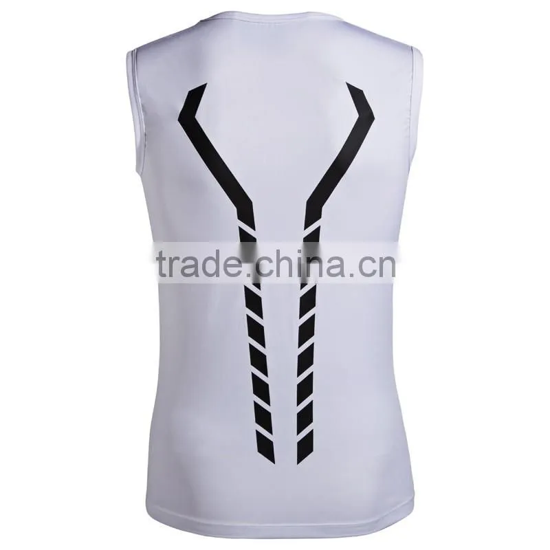 Wholesale custom tank top hot sale running gym compression vest