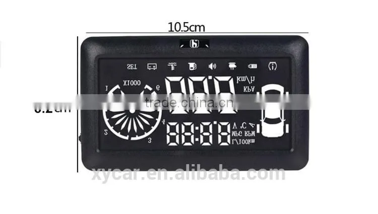 3 inch Car obd2 HUD display the speed engine water temperature voltage(XY-HUD204)