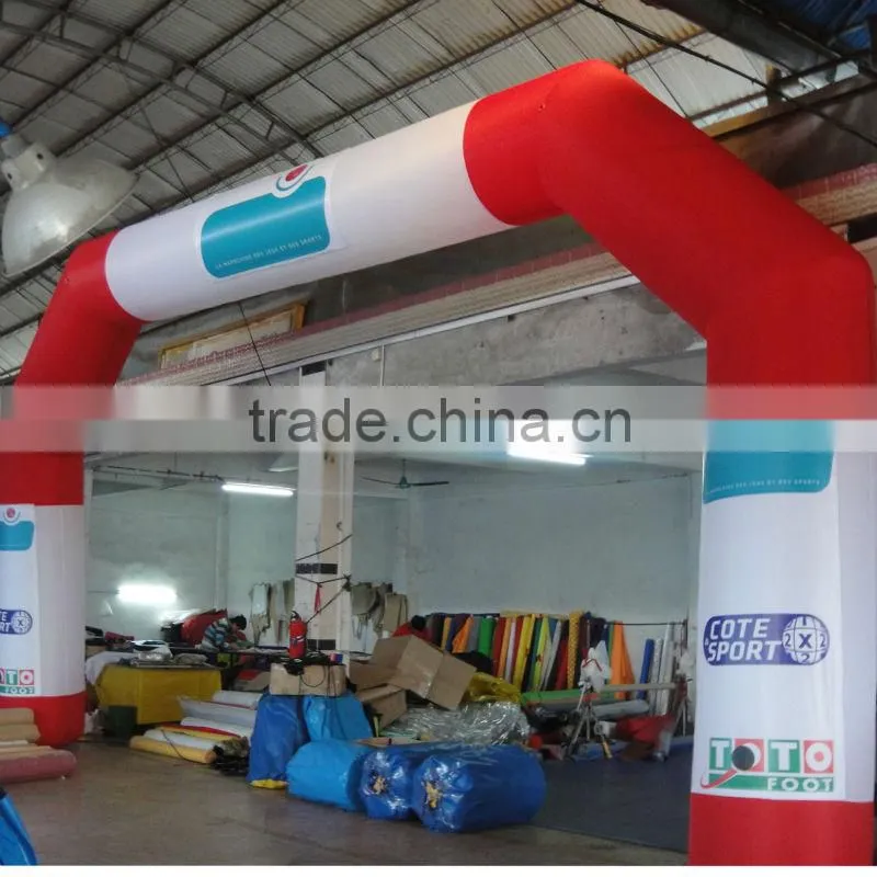 2015 red inflatable arch for wedding/inflatable advertising for Christmas