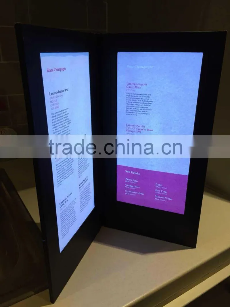 led lighting menu cover