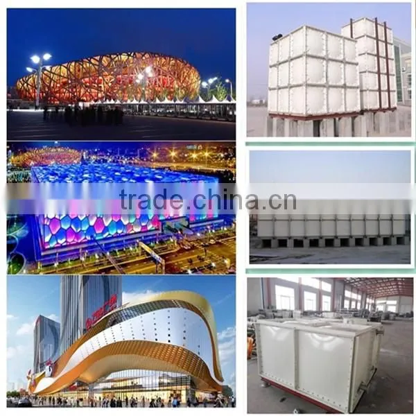 High quality SMC FRP GRP sectional water storage tank with large volumes