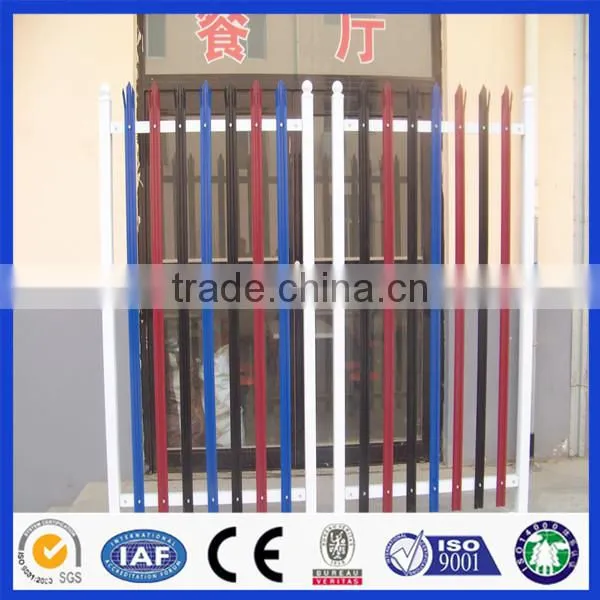 DM powder coated anping factory price steel palisade fence, low price steel palisade