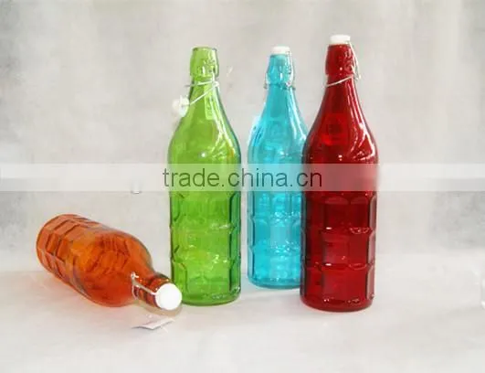 Swing top glass juice/water bottle