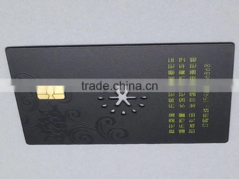 Black stainles steel contact IC card/ business card/ metal card