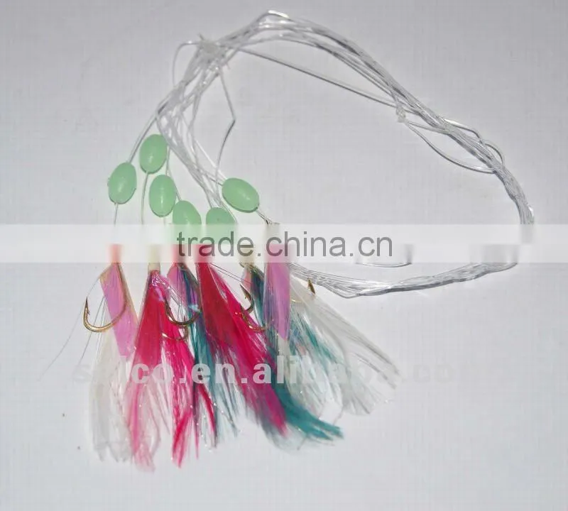 Rainbow feather sea fishing rigs