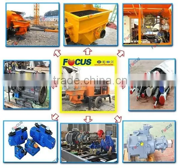 400m Vertical Delivery Distance Diesel Engine Concrete Trailer Pump 88m3/h