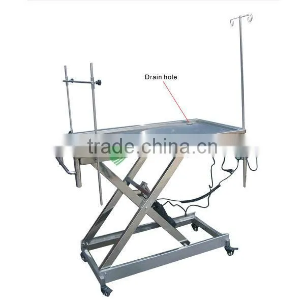 move easily and fixed-lock bolt surgical animal veterinary pet operating table