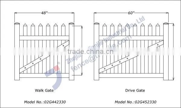 4' x 8' White PVC Garden Fence