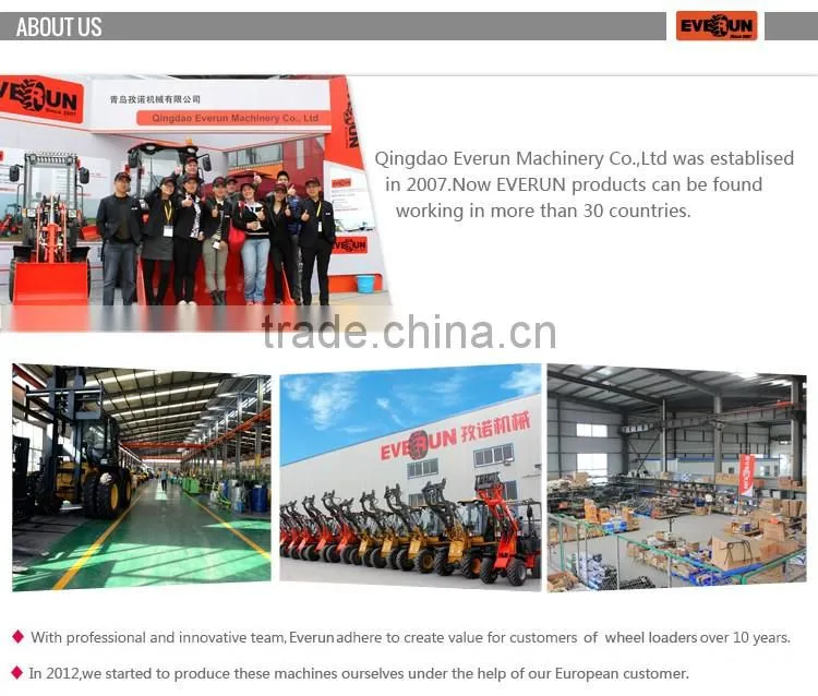 European market hydraulic front end loader ER16 for winter snow
