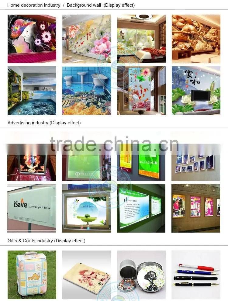 Multifunctional high speed UV 1.3*2.5M flat wood glass metal printer