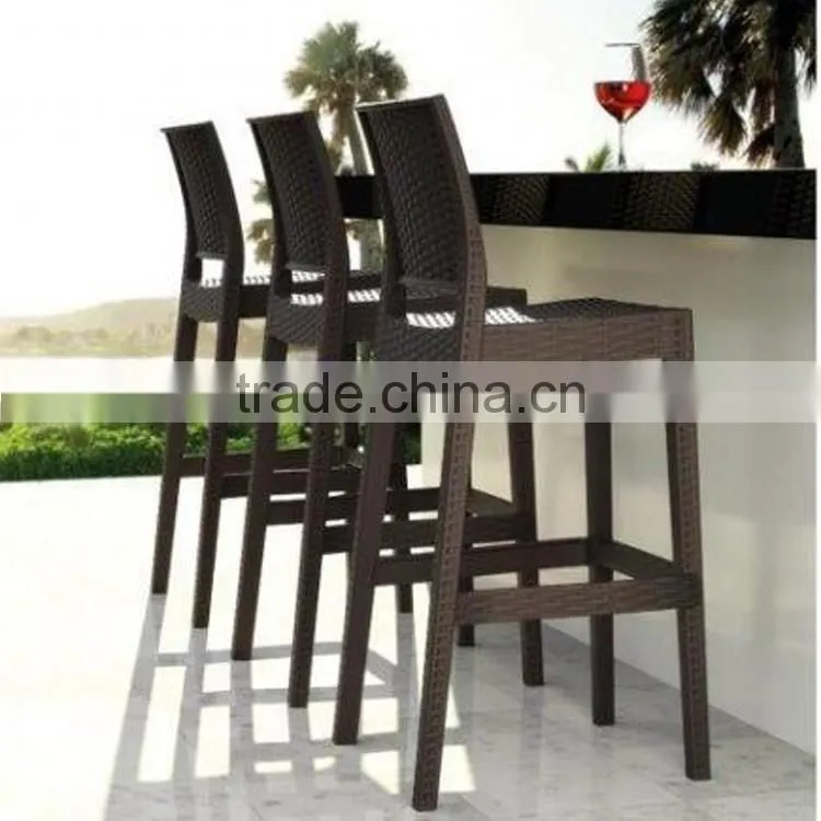 Wholesale bar furniture stackable wicker woven used commercial bar stools