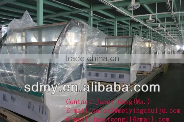 Manufactory high quality cake refrigerated showcase for bakery