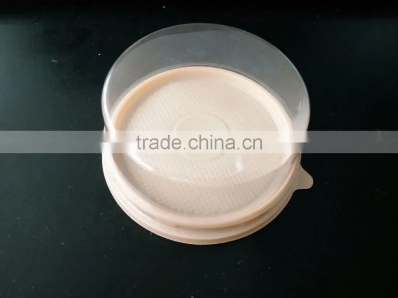 Disposable plastic clear fluted dome and black base cake pastry food domes containers