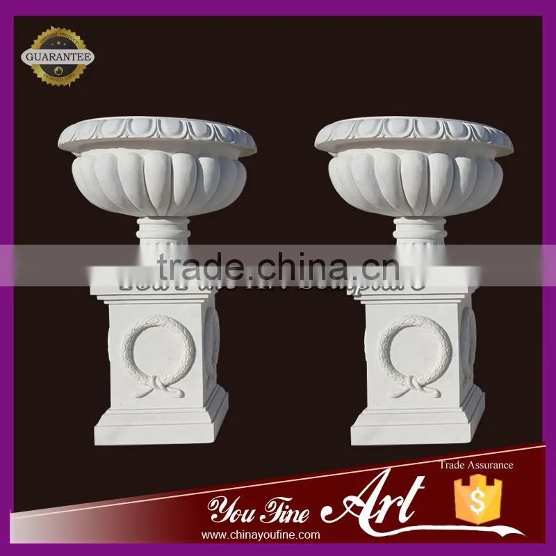 high quality handcarved marble flower pot