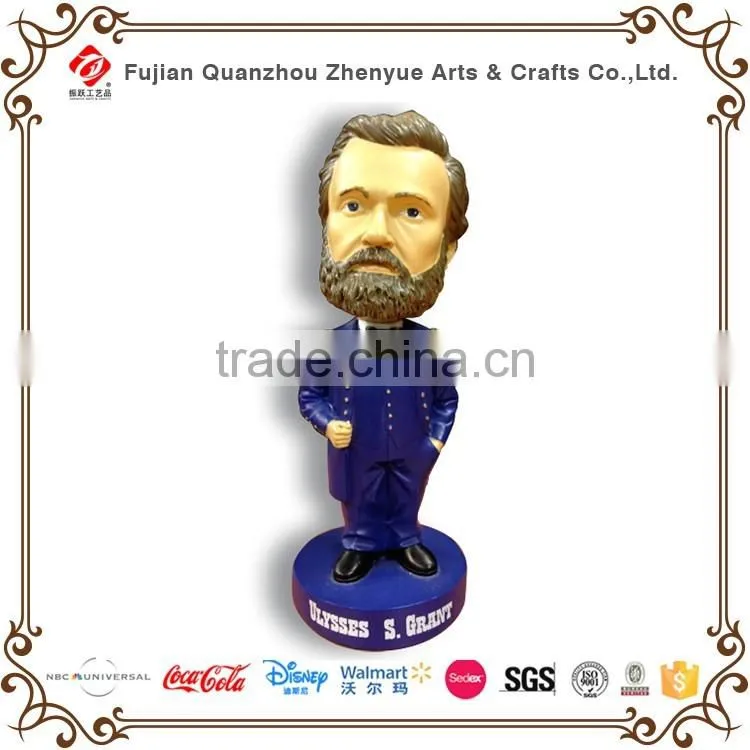 Souvenir resin figurine famous person bobble heads