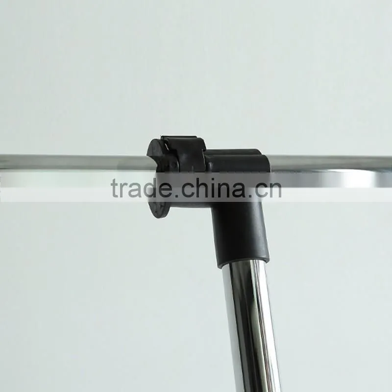 Adjustable Two Rod Garment Rack in Chrome / Black with plenty of space to dry clothes