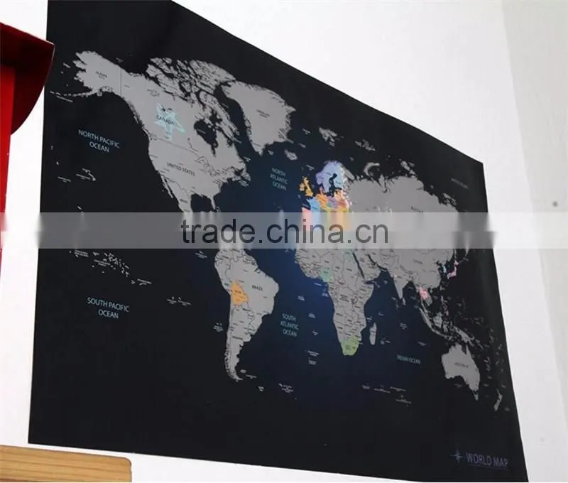 Personalized Scratch-off World Map Poster Travel Indigo Blue travel fashion map