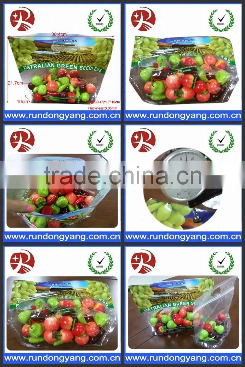 plastic fruit packing protection bag with air holes
