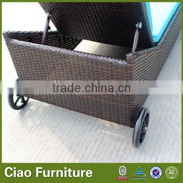 Resin rattan sun lounger with wheels hartman sun lounger